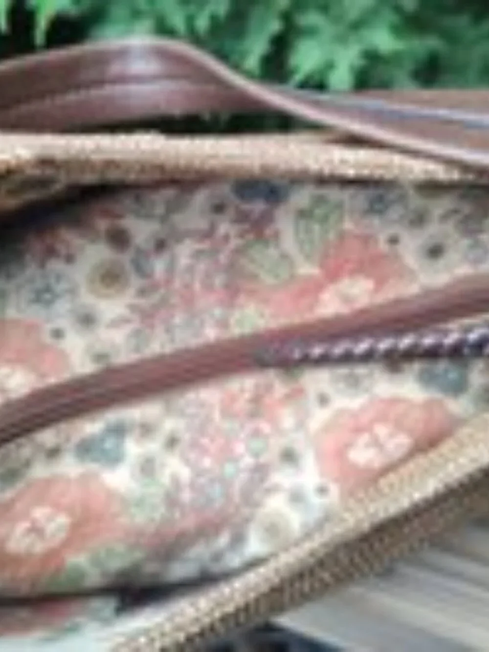 FOSSIL Woven Purse Handbag Medium w/ Key and Charms